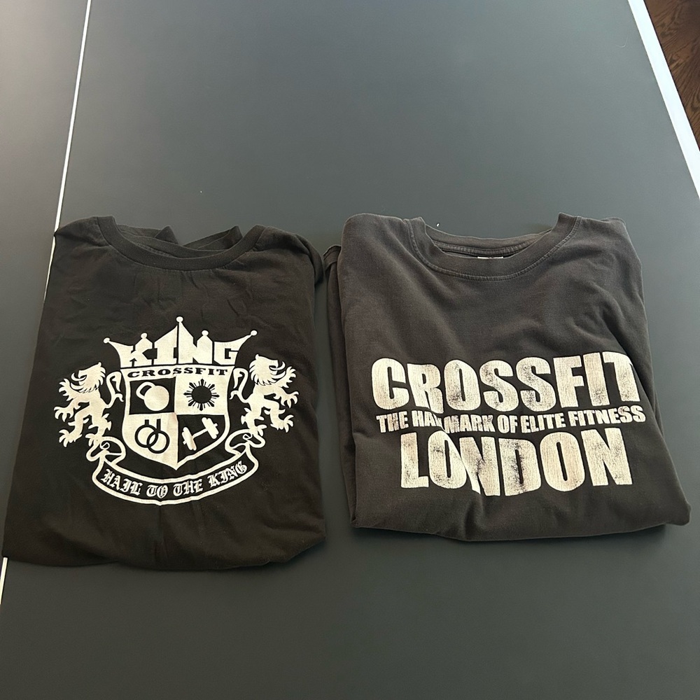 Black CrossFit T-Shirts with White Graphics